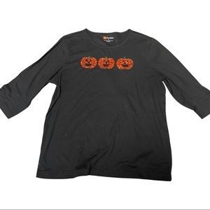 Hampshire Studios Sequined pumpkin top